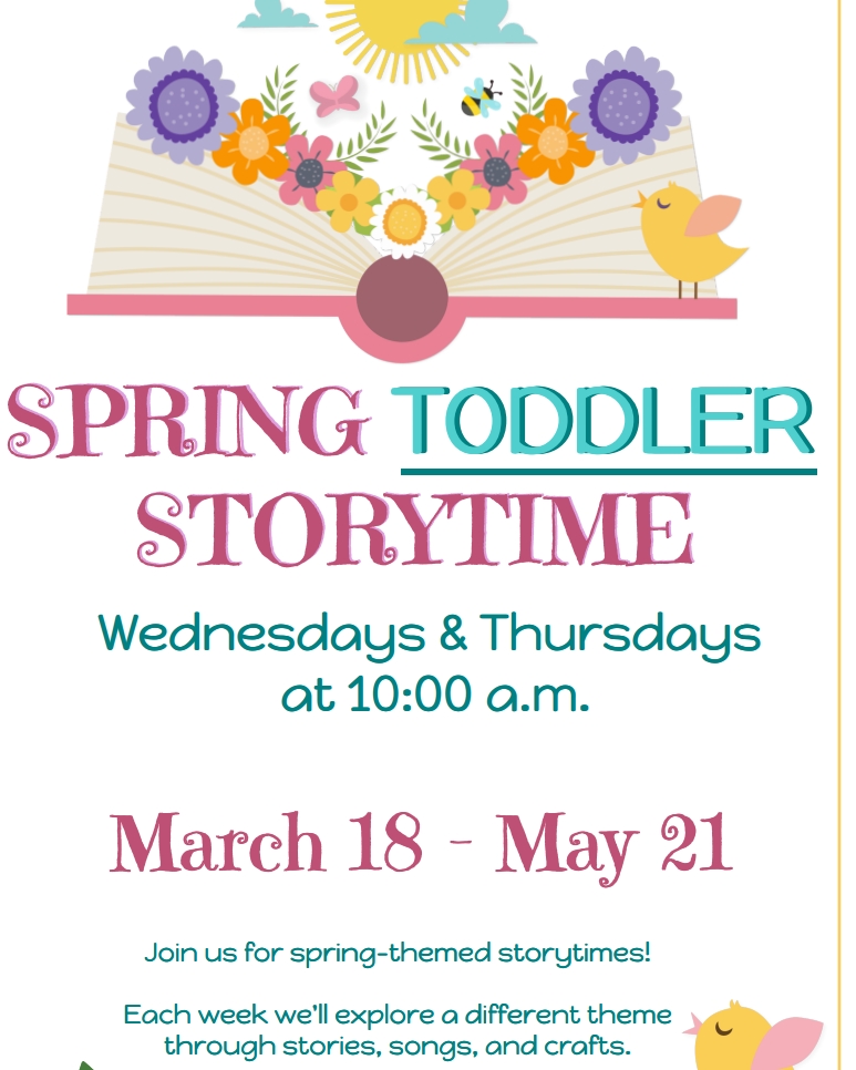 Picture of flyer for spring toddler storytime