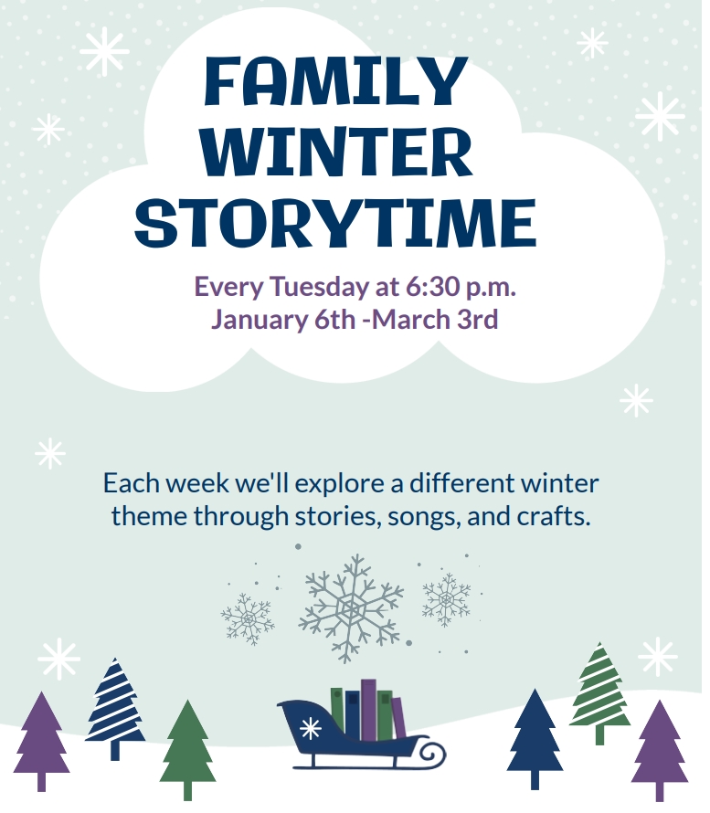 Family Winter Storytime Flyer