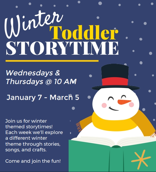 Winter Toddler Storytime Ad