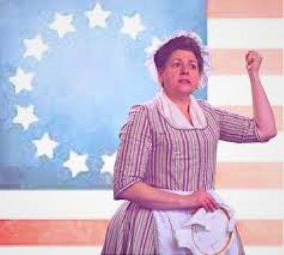 Rita Parisi dressed as a Woman from 1776 