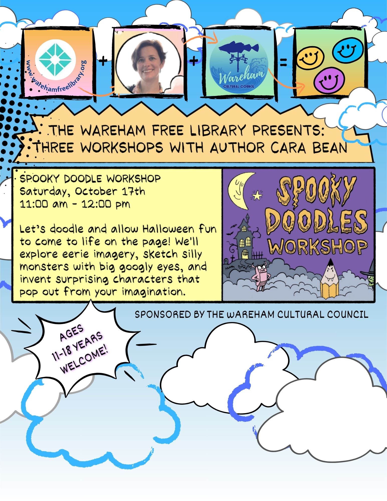 Cara Bean Spooky Doodles Flyer