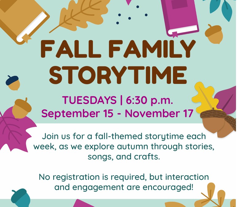 Picture of flyer for fall family storytime