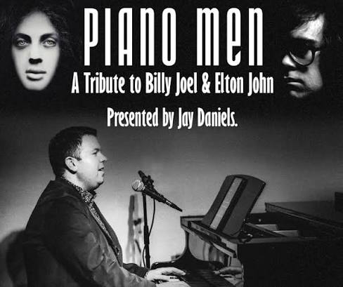 Promotional flyer for Jay Daniels' Program: Piano Men