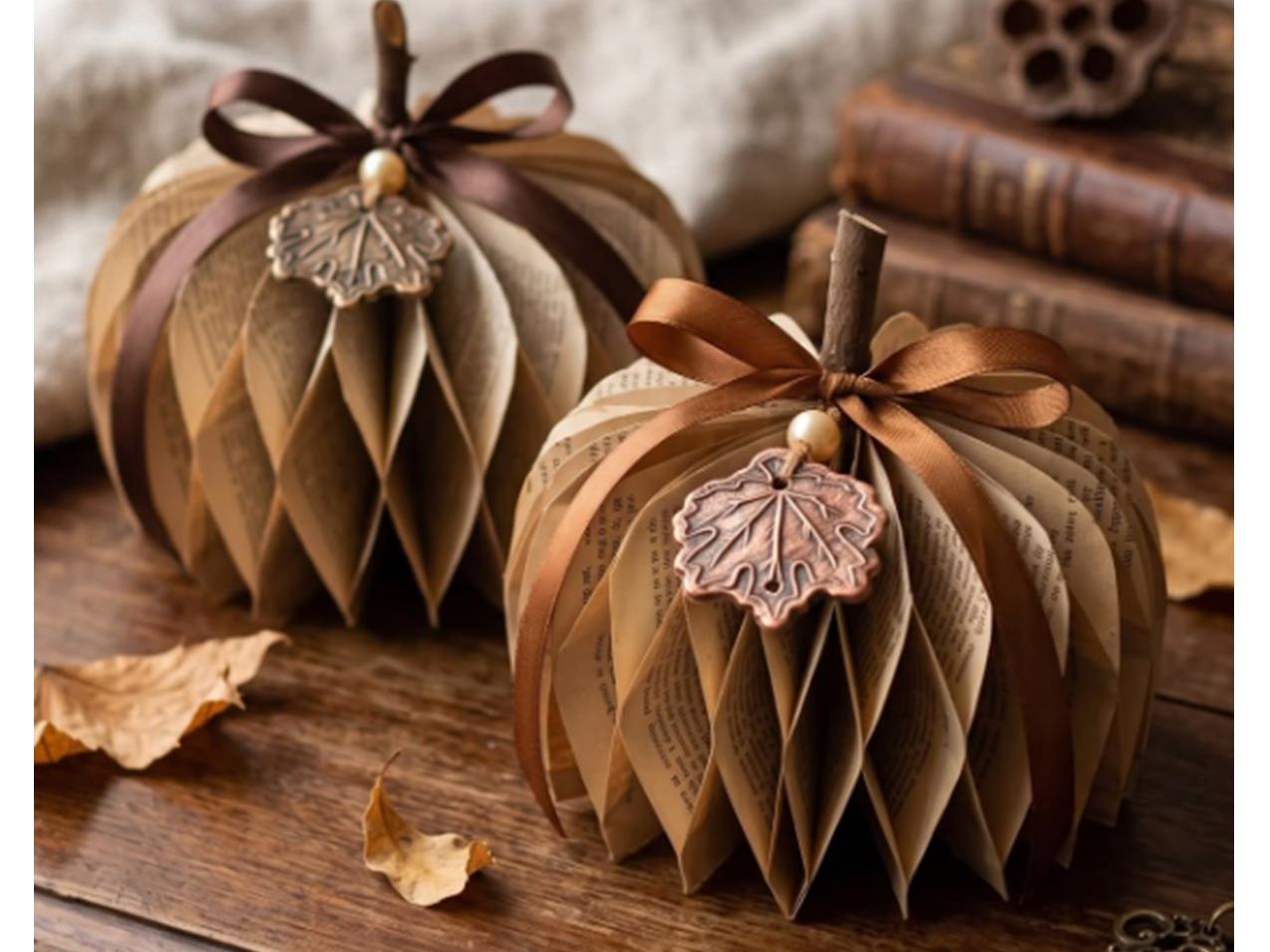 Book Page Pumpkins