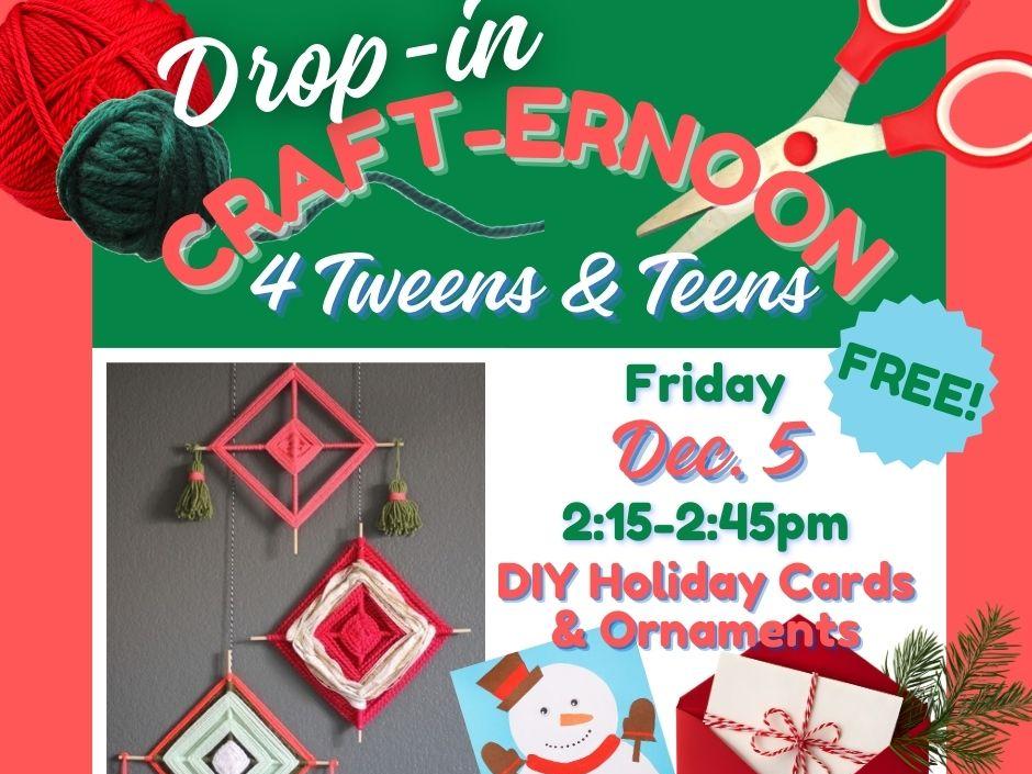 Picture of holiday cards crafternoon flyer