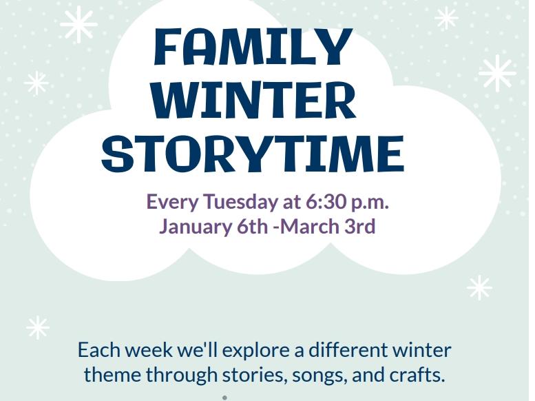 Family Winter Storytime Flyer