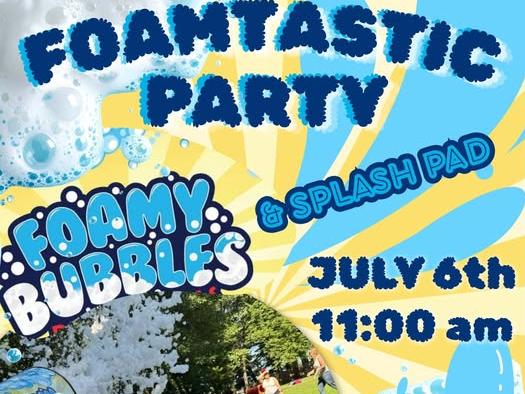 Ad flyer for foamtastic party