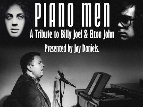 Promotional flyer for Jay Daniels' Program: Piano Men