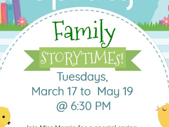 Picture of the spring storytime flyer